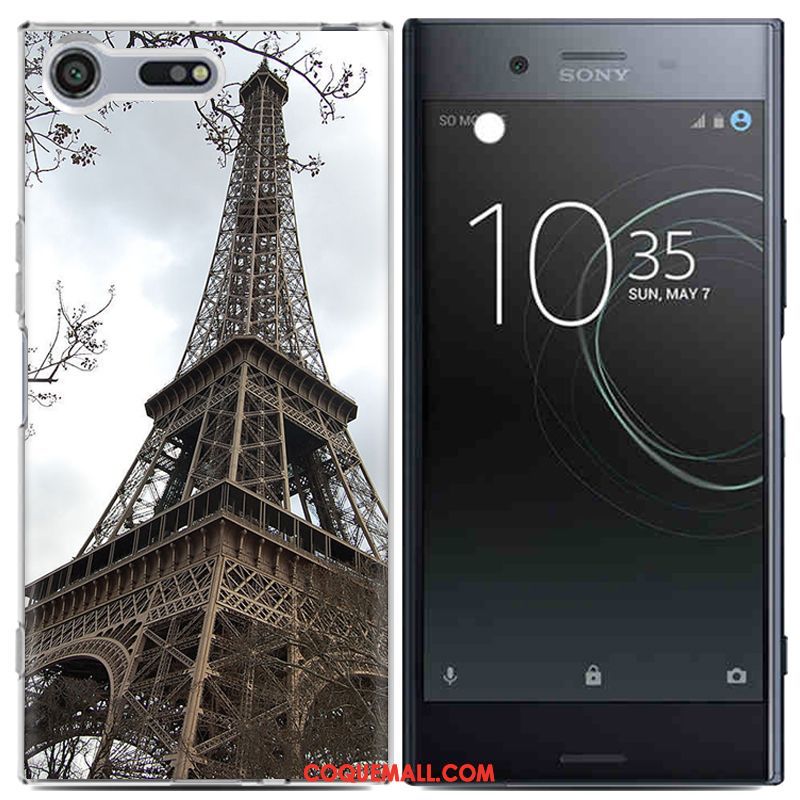 Étui Sony Xperia Xz Premium Téléphone Portable Peinture Noir, Coque Sony Xperia Xz Premium Créatif Coque En Silicone Beige