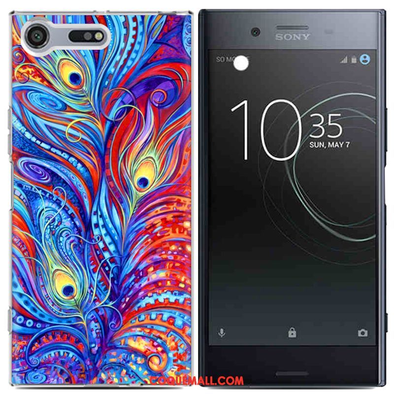 Étui Sony Xperia Xz Premium Téléphone Portable Peinture Noir, Coque Sony Xperia Xz Premium Créatif Coque En Silicone Beige