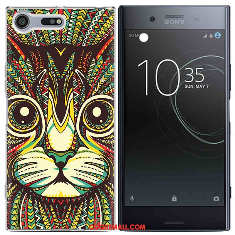 Étui Sony Xperia Xz Premium Téléphone Portable Peinture Noir, Coque Sony Xperia Xz Premium Créatif Coque En Silicone Beige