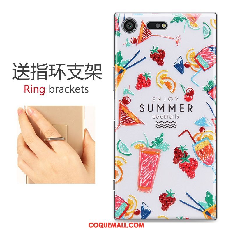 Étui Sony Xperia Xz Premium Téléphone Portable Rose Dessin Animé, Coque Sony Xperia Xz Premium Difficile Protection