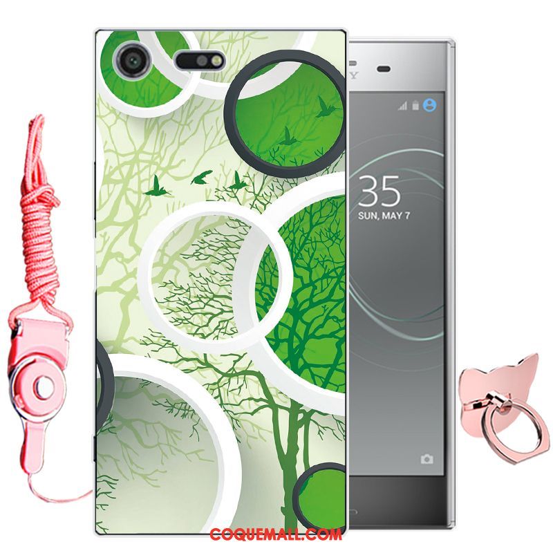 Étui Sony Xperia Xz Premium Vert Fluide Doux Tout Compris, Coque Sony Xperia Xz Premium Téléphone Portable Dessin Animé