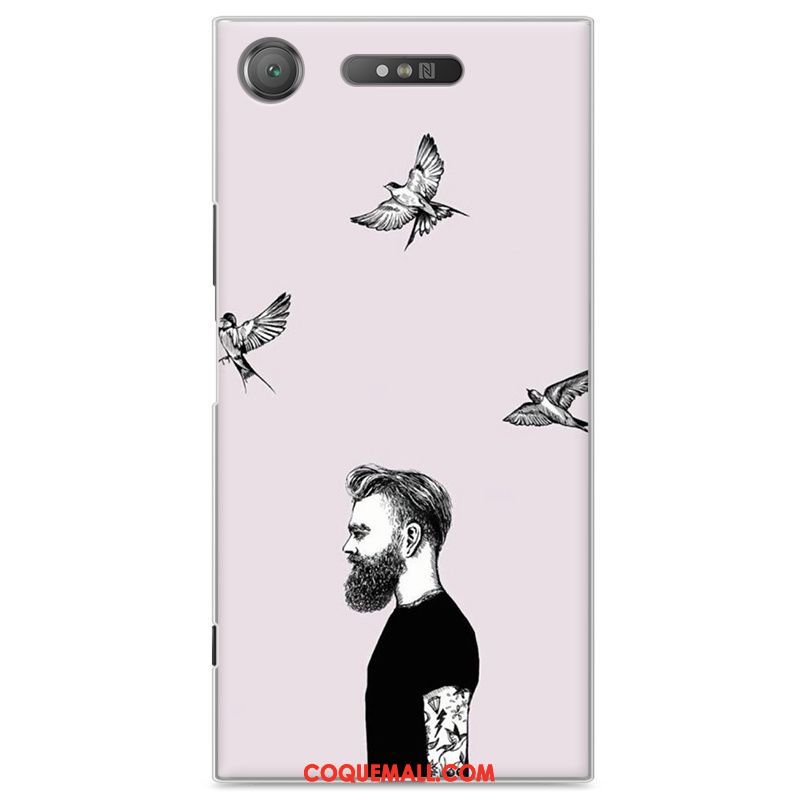 Étui Sony Xperia Xz1 Amoureux Rose Dessin Animé, Coque Sony Xperia Xz1 Difficile Personnalité