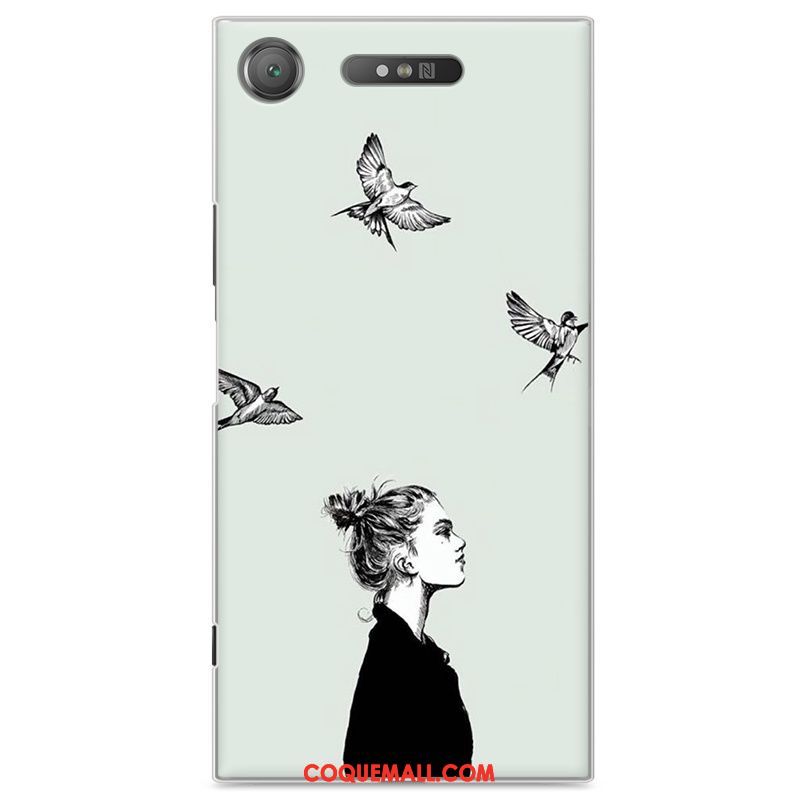 Étui Sony Xperia Xz1 Amoureux Rose Dessin Animé, Coque Sony Xperia Xz1 Difficile Personnalité