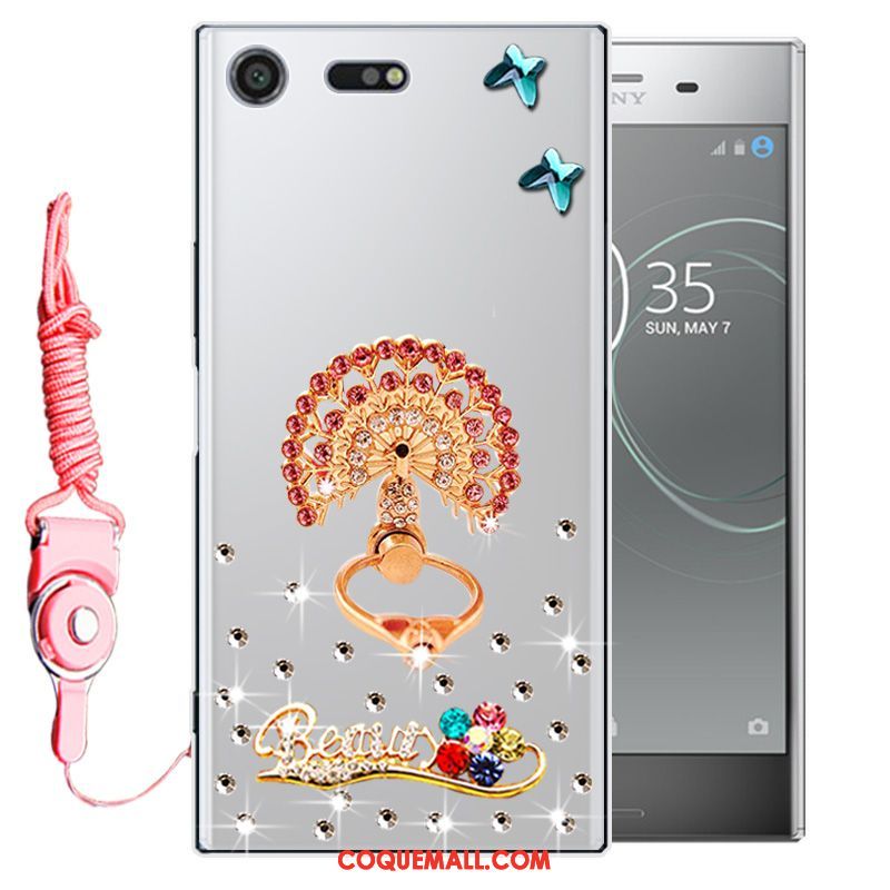 Étui Sony Xperia Xz1 Compact Incassable Téléphone Portable Rose, Coque Sony Xperia Xz1 Compact Protection Fluide Doux