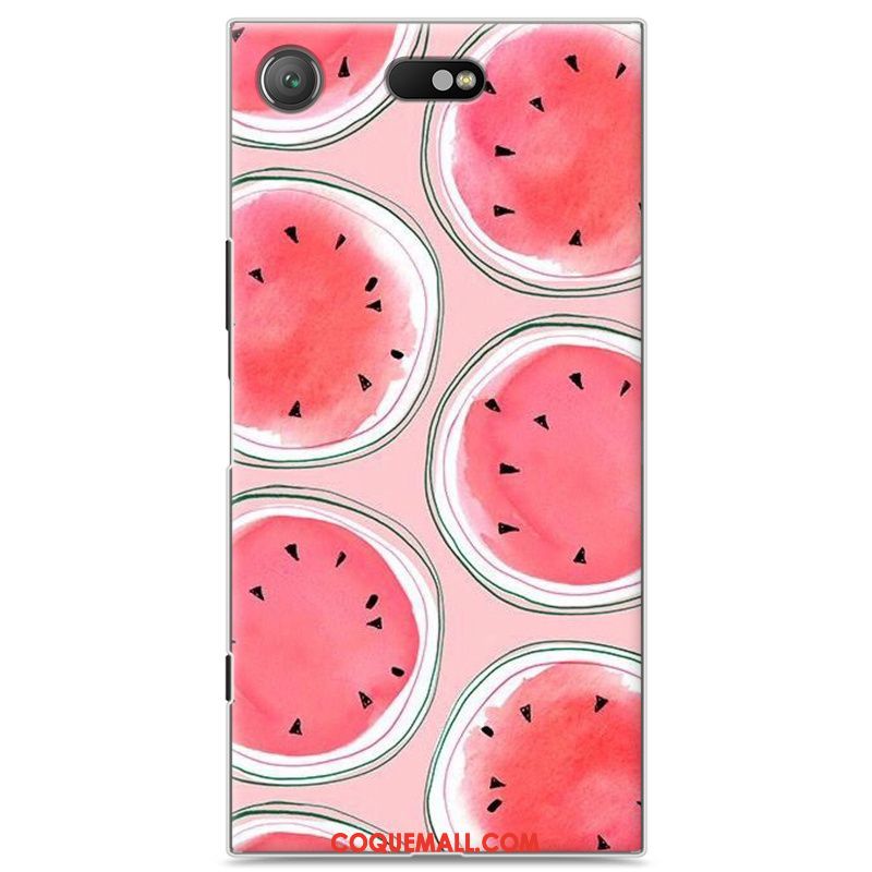 Étui Sony Xperia Xz1 Compact Peinture Rouge Dessin Animé, Coque Sony Xperia Xz1 Compact Difficile Protection