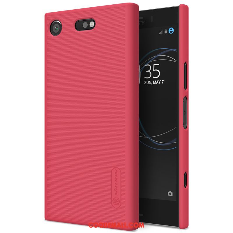 Étui Sony Xperia Xz1 Compact Protection Rouge Incassable, Coque Sony Xperia Xz1 Compact Or Délavé En Daim