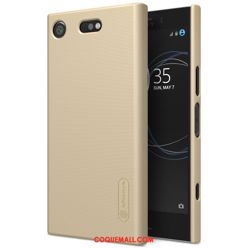 Étui Sony Xperia Xz1 Compact Protection Rouge Incassable, Coque Sony Xperia Xz1 Compact Or Délavé En Daim