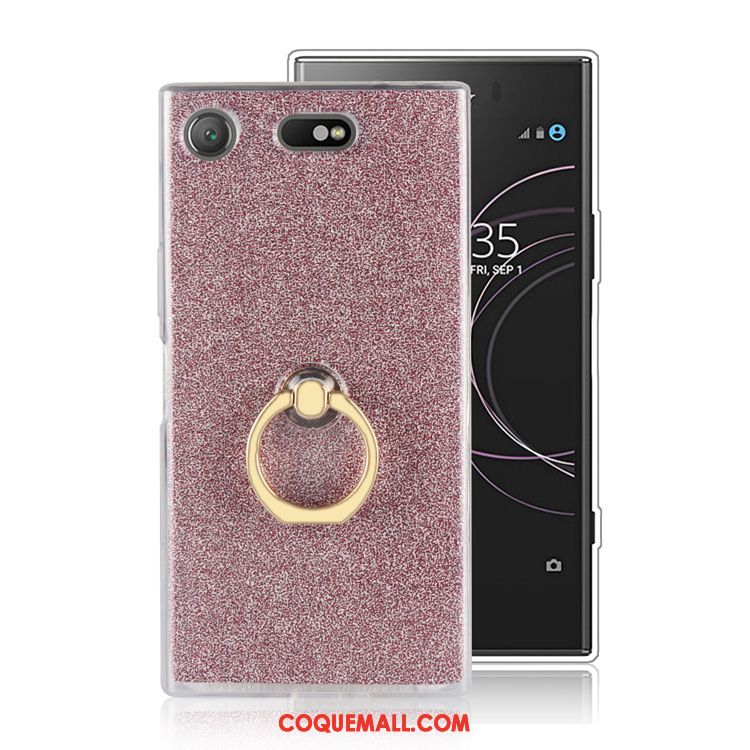 Étui Sony Xperia Xz1 Compact Téléphone Portable Incassable Rose, Coque Sony Xperia Xz1 Compact Noir Silicone