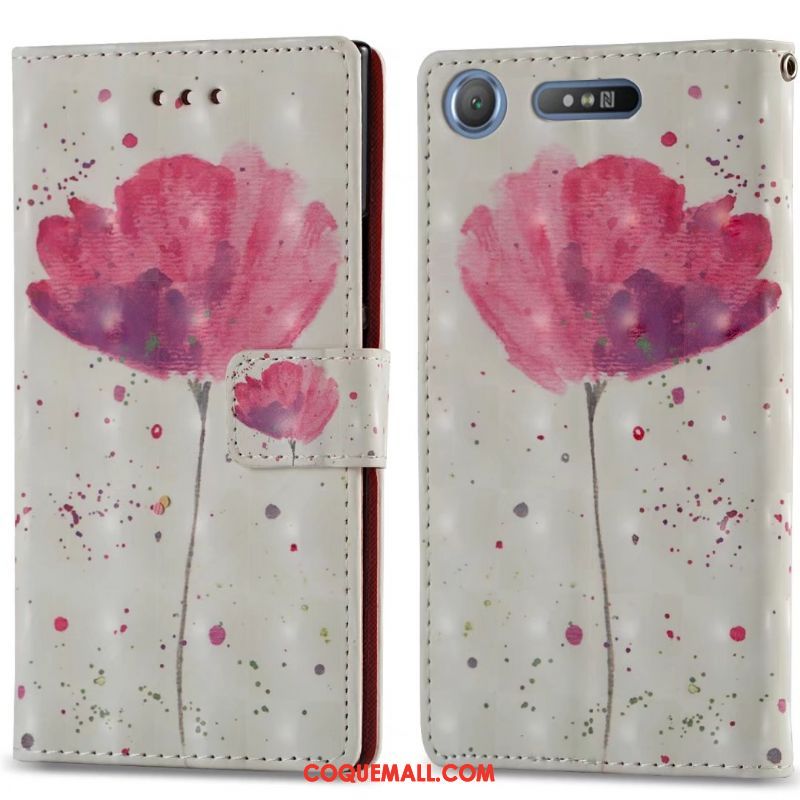 Étui Sony Xperia Xz1 Coque En Silicone Rose Téléphone Portable, Coque Sony Xperia Xz1 Carte Fluide Doux