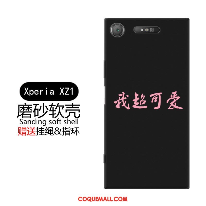 Étui Sony Xperia Xz1 Créatif Tout Compris Charmant, Coque Sony Xperia Xz1 Téléphone Portable Délavé En Daim