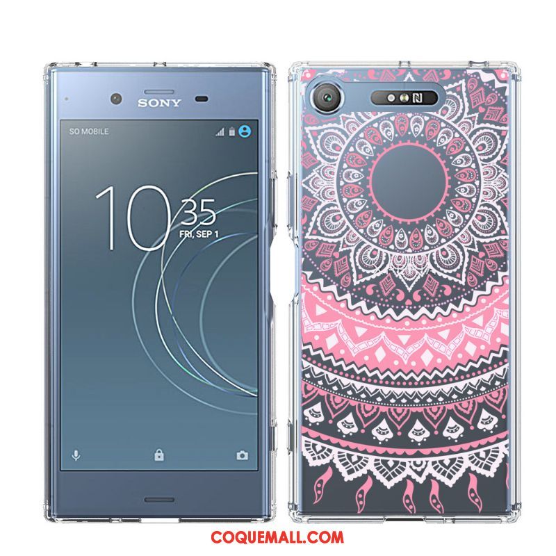 Étui Sony Xperia Xz1 Imprimé Incassable Bleu, Coque Sony Xperia Xz1 Téléphone Portable Border