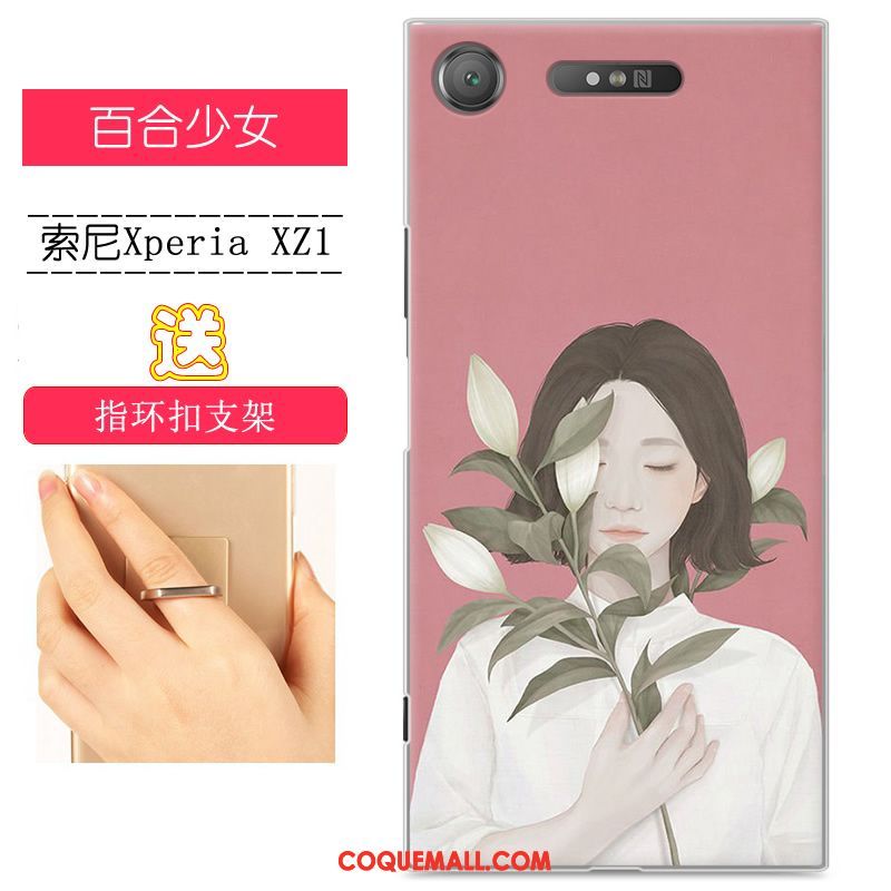 Étui Sony Xperia Xz1 Personnalité Peinture Vert, Coque Sony Xperia Xz1 Tendance Protection