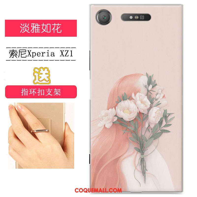 Étui Sony Xperia Xz1 Personnalité Peinture Vert, Coque Sony Xperia Xz1 Tendance Protection