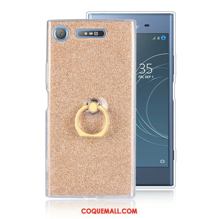 Étui Sony Xperia Xz1 Protection Tout Compris Support, Coque Sony Xperia Xz1 Rose Anneau