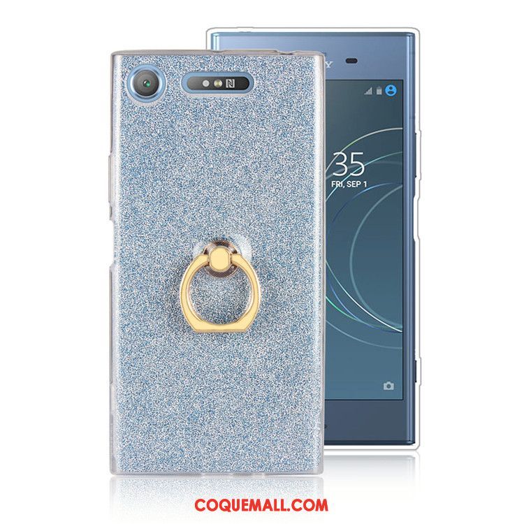 Étui Sony Xperia Xz1 Protection Tout Compris Support, Coque Sony Xperia Xz1 Rose Anneau