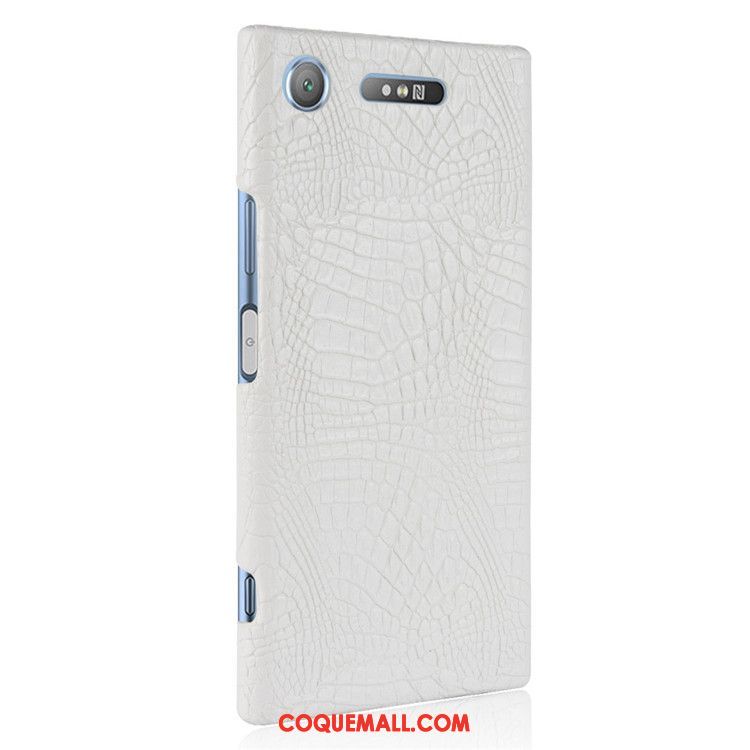 Étui Sony Xperia Xz1 Protection Téléphone Portable Difficile, Coque Sony Xperia Xz1 Crocodile Cuir Braun