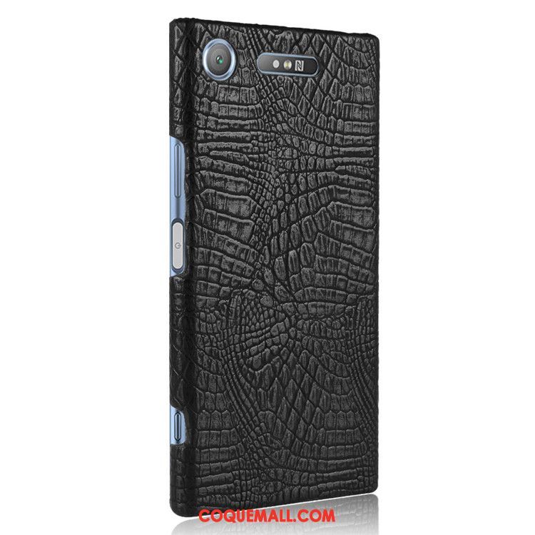 Étui Sony Xperia Xz1 Protection Téléphone Portable Difficile, Coque Sony Xperia Xz1 Crocodile Cuir Braun