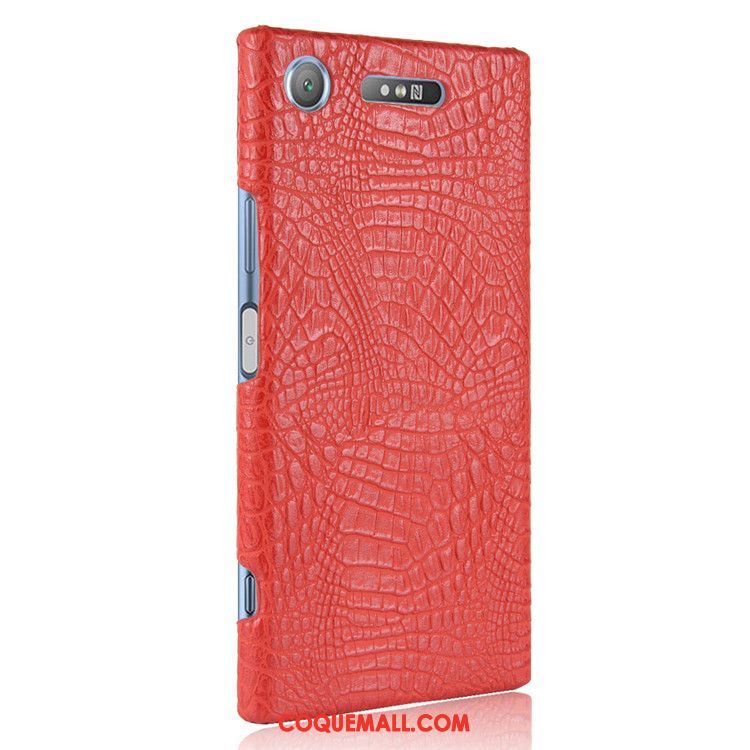 Étui Sony Xperia Xz1 Protection Téléphone Portable Difficile, Coque Sony Xperia Xz1 Crocodile Cuir Braun