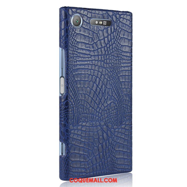 Étui Sony Xperia Xz1 Protection Téléphone Portable Difficile, Coque Sony Xperia Xz1 Crocodile Cuir Braun