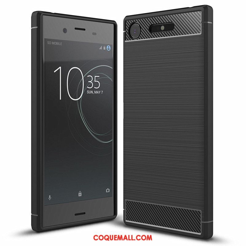 Étui Sony Xperia Xz1 Silicone Bleu Téléphone Portable, Coque Sony Xperia Xz1 Fluide Doux Tout Compris