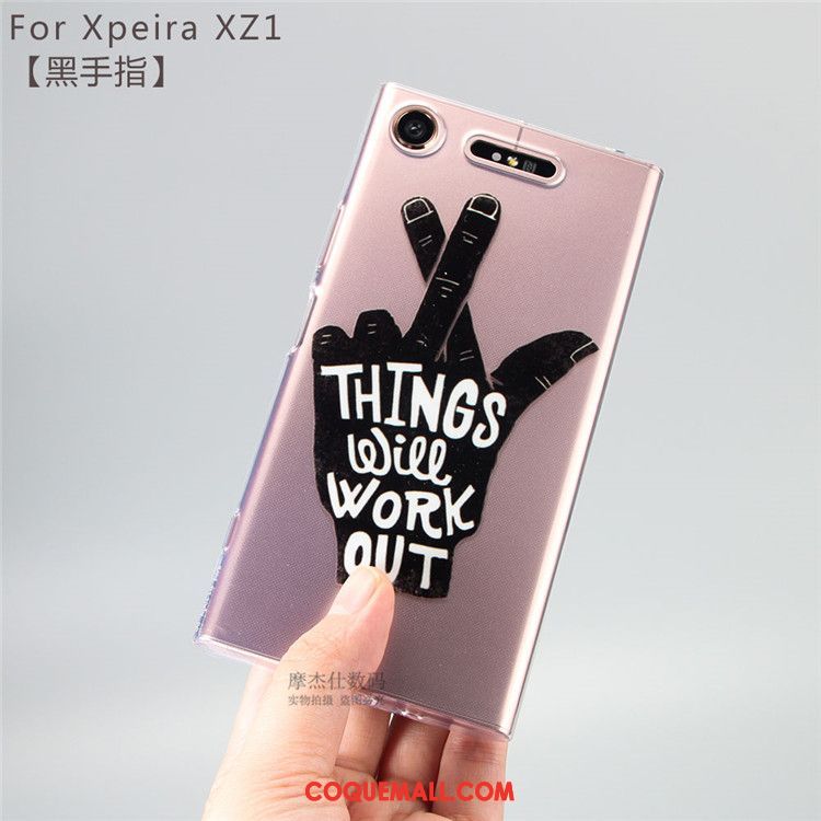 Étui Sony Xperia Xz1 Transparent Téléphone Portable Protection, Coque Sony Xperia Xz1 Blanc Fluide Doux