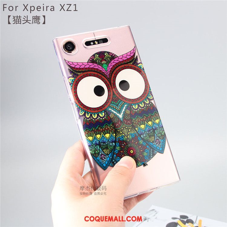 Étui Sony Xperia Xz1 Transparent Téléphone Portable Protection, Coque Sony Xperia Xz1 Blanc Fluide Doux