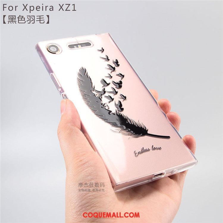 Étui Sony Xperia Xz1 Transparent Téléphone Portable Protection, Coque Sony Xperia Xz1 Blanc Fluide Doux