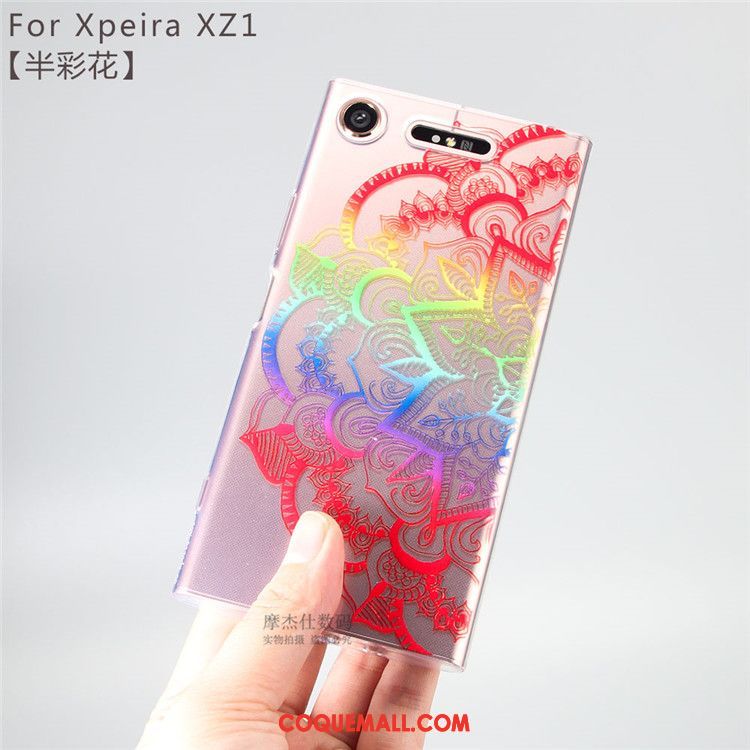 Étui Sony Xperia Xz1 Transparent Téléphone Portable Protection, Coque Sony Xperia Xz1 Blanc Fluide Doux