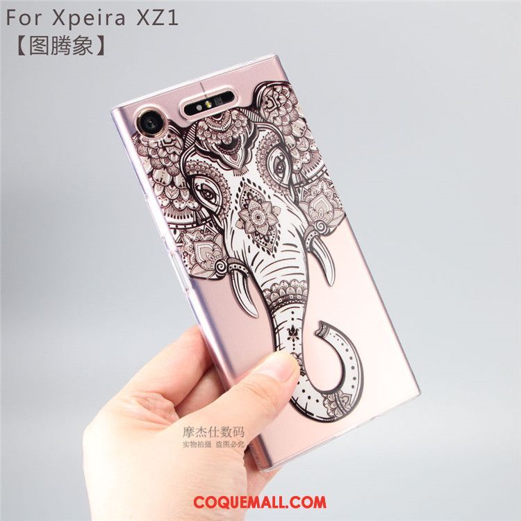 Étui Sony Xperia Xz1 Transparent Téléphone Portable Protection, Coque Sony Xperia Xz1 Blanc Fluide Doux