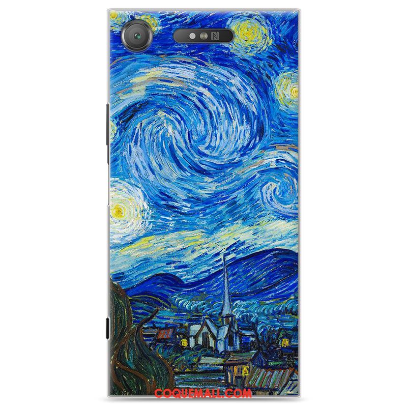 Étui Sony Xperia Xz1 Téléphone Portable Difficile Gris, Coque Sony Xperia Xz1 Incassable Peinture