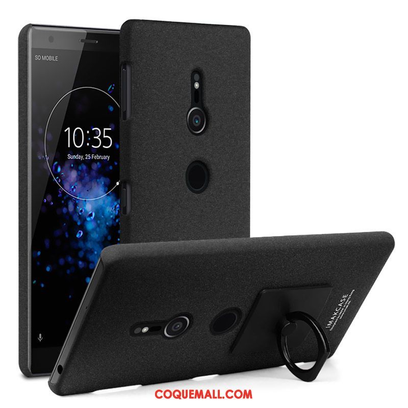 Étui Sony Xperia Xz2 Anneau Support Protection, Coque Sony Xperia Xz2 Une Agrafe Noir