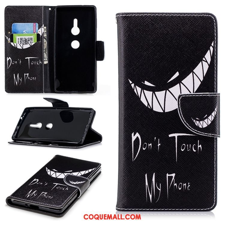 Étui Sony Xperia Xz2 Bleu Protection Téléphone Portable, Coque Sony Xperia Xz2 Étui En Cuir Fluide Doux