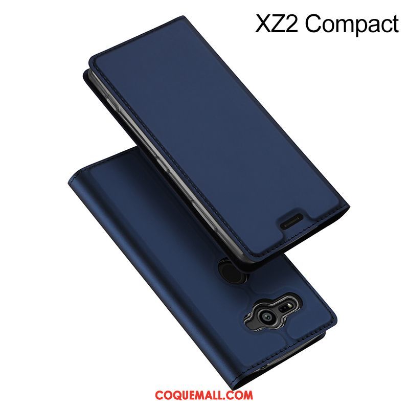 Étui Sony Xperia Xz2 Compact Bordure Protection Carte, Coque Sony Xperia Xz2 Compact Étui En Cuir Or