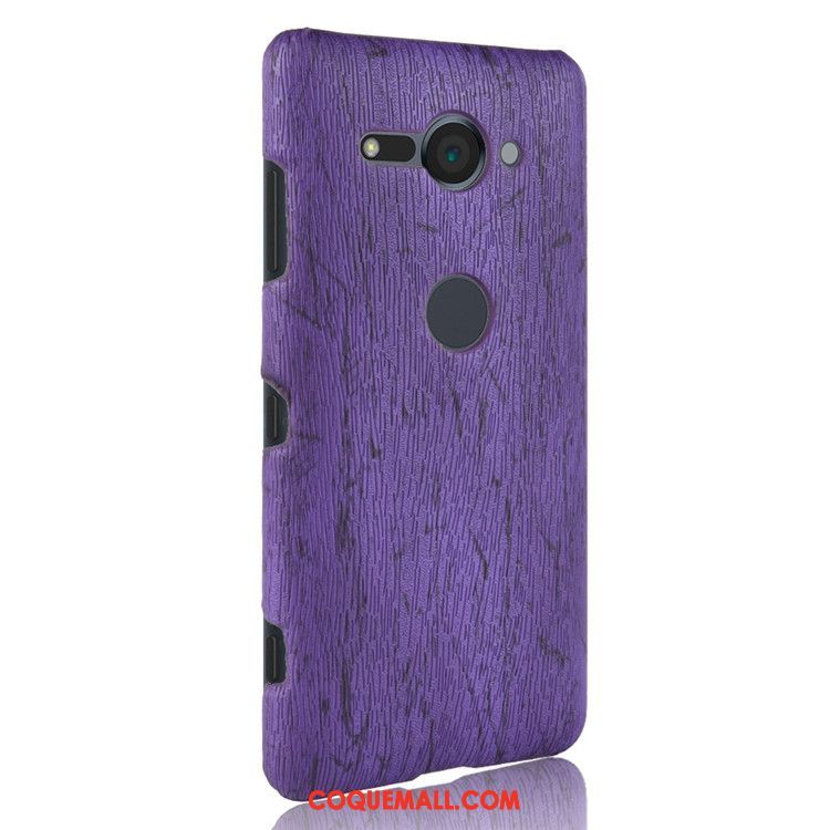 Étui Sony Xperia Xz2 Compact Difficile Téléphone Portable Grain De Bois, Coque Sony Xperia Xz2 Compact Violet Protection