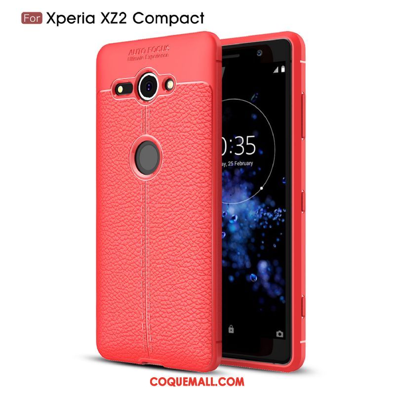 Étui Sony Xperia Xz2 Compact Fluide Doux Cuir Modèle Fleurie, Coque Sony Xperia Xz2 Compact Tout Compris Incassable