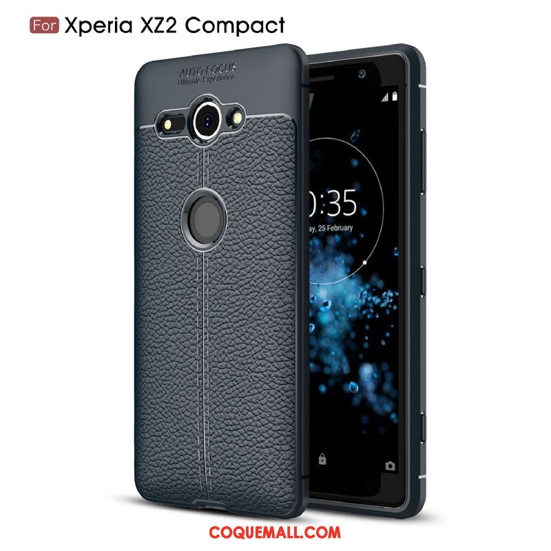 Étui Sony Xperia Xz2 Compact Fluide Doux Cuir Modèle Fleurie, Coque Sony Xperia Xz2 Compact Tout Compris Incassable