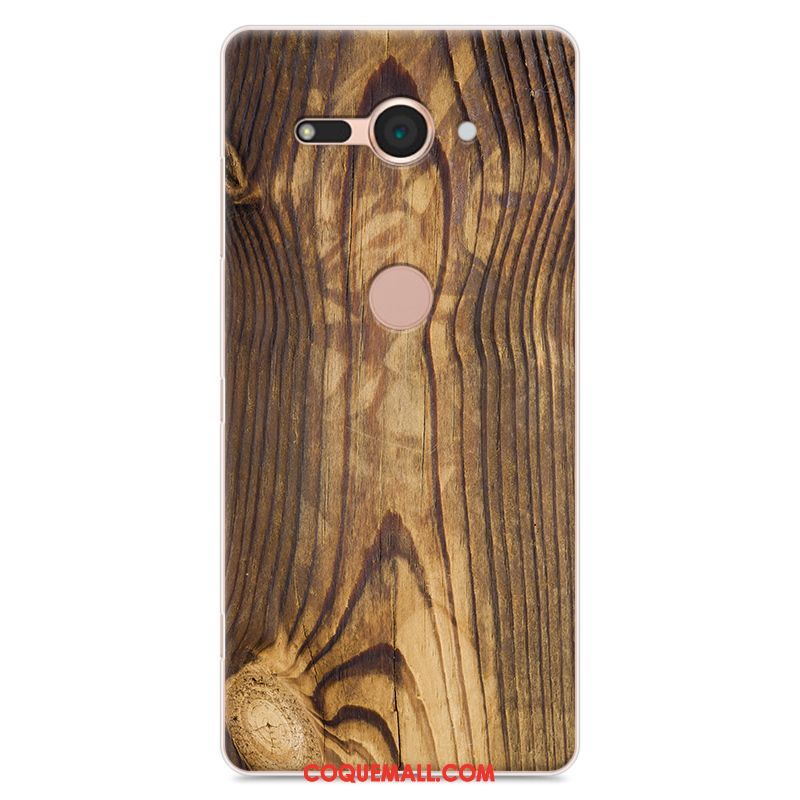 Étui Sony Xperia Xz2 Compact Grain De Bois Bleu Marin Peinture, Coque Sony Xperia Xz2 Compact Tendance Téléphone Portable