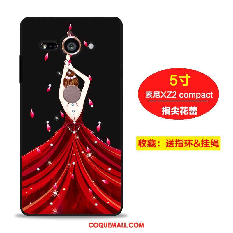 Étui Sony Xperia Xz2 Compact Tendance Rouge Créatif, Coque Sony Xperia Xz2 Compact Protection Incassable