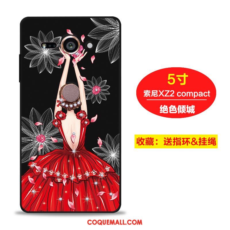 Étui Sony Xperia Xz2 Compact Tendance Rouge Créatif, Coque Sony Xperia Xz2 Compact Protection Incassable