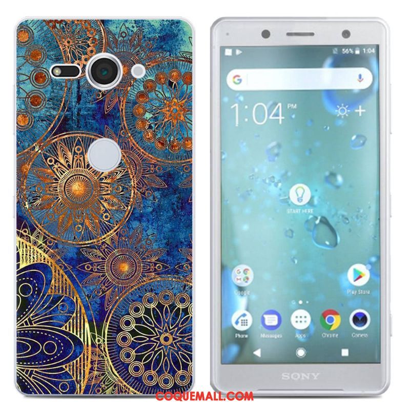 Étui Sony Xperia Xz2 Compact Téléphone Portable Créatif Bleu, Coque Sony Xperia Xz2 Compact Silicone