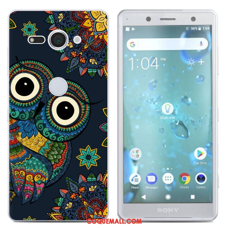 Étui Sony Xperia Xz2 Compact Téléphone Portable Créatif Bleu, Coque Sony Xperia Xz2 Compact Silicone