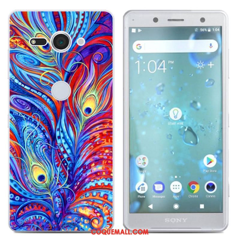 Étui Sony Xperia Xz2 Compact Téléphone Portable Créatif Bleu, Coque Sony Xperia Xz2 Compact Silicone