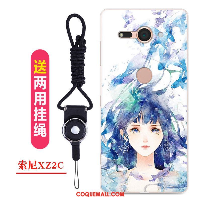 Étui Sony Xperia Xz2 Compact Téléphone Portable Dessin Animé Charmant, Coque Sony Xperia Xz2 Compact Noir Personnalité