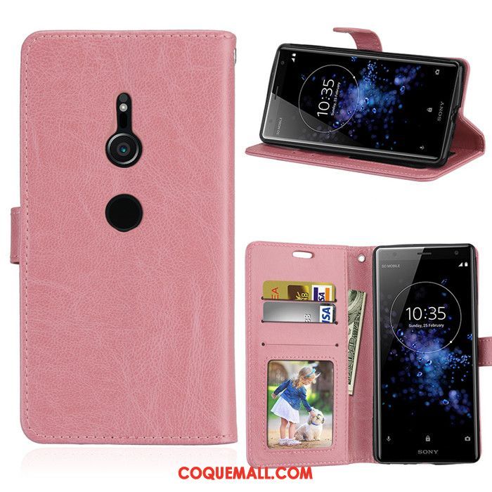 Étui Sony Xperia Xz2 Protection Étui En Cuir Silicone, Coque Sony Xperia Xz2 Téléphone Portable Portefeuille