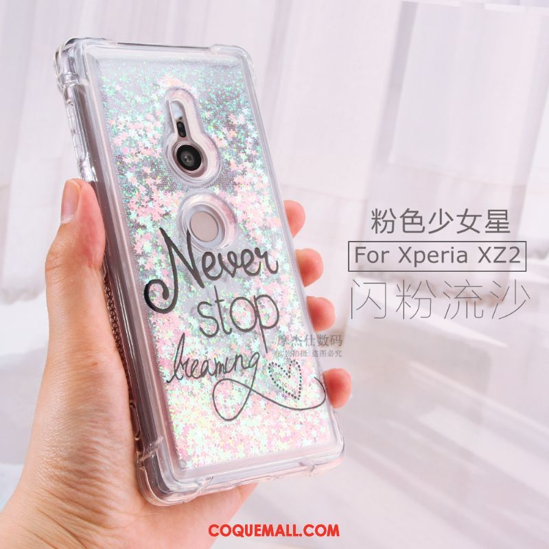 Étui Sony Xperia Xz2 Rose Incassable Créatif, Coque Sony Xperia Xz2 Tout Compris Téléphone Portable