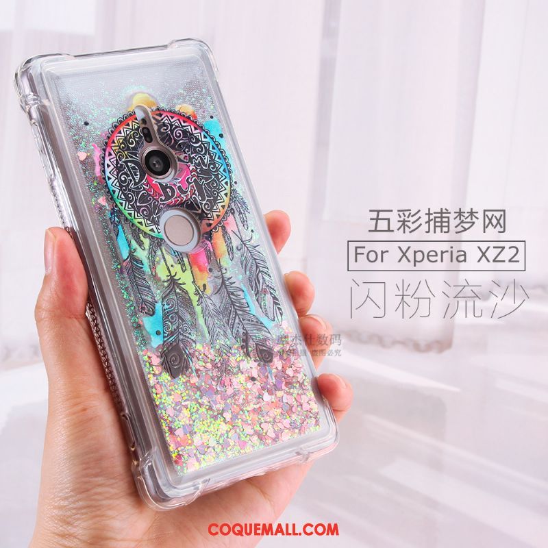 Étui Sony Xperia Xz2 Rose Incassable Créatif, Coque Sony Xperia Xz2 Tout Compris Téléphone Portable