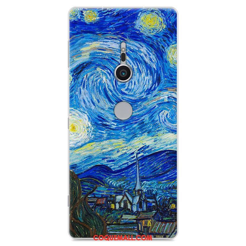 Étui Sony Xperia Xz2 Silicone Incassable Téléphone Portable, Coque Sony Xperia Xz2 Fluide Doux Peinture