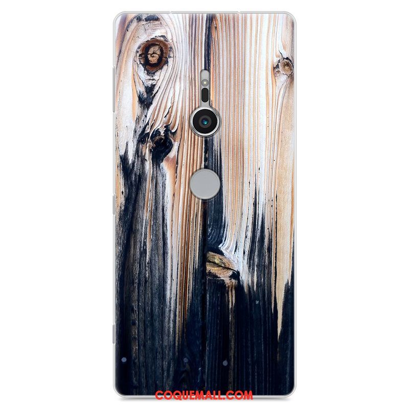 Étui Sony Xperia Xz2 Téléphone Portable Bleu Bois, Coque Sony Xperia Xz2 Protection Fluide Doux