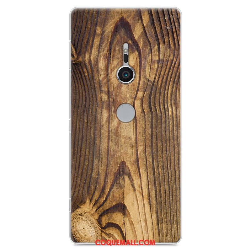 Étui Sony Xperia Xz2 Téléphone Portable Bleu Bois, Coque Sony Xperia Xz2 Protection Fluide Doux