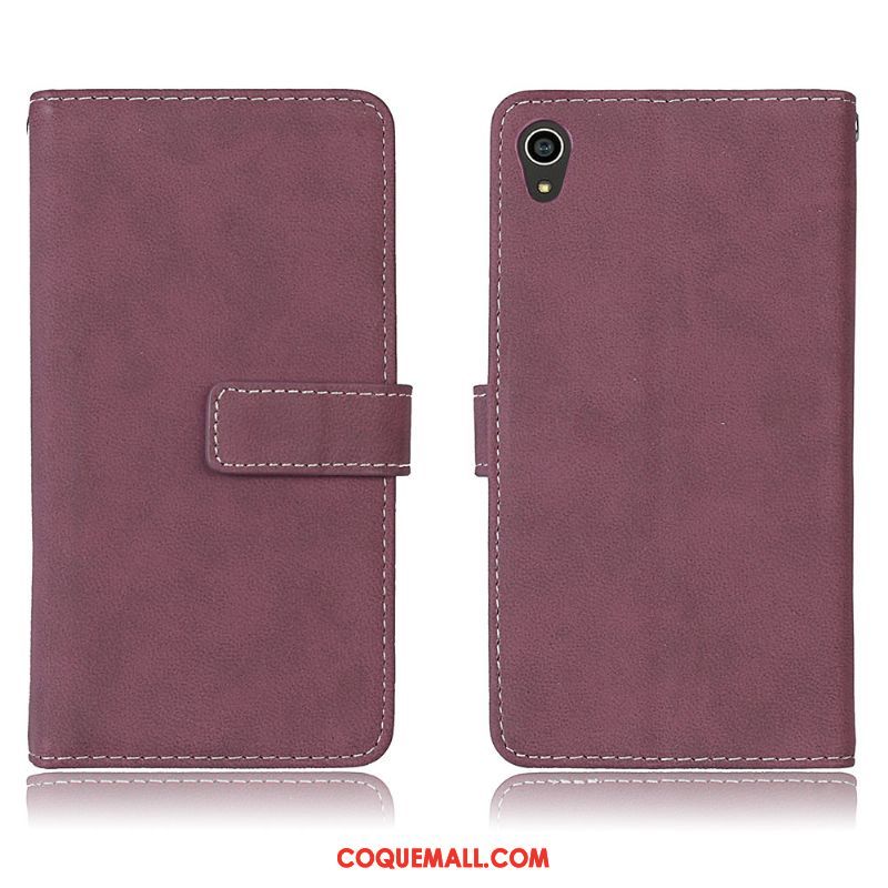 Étui Sony Xperia Z3+ Clamshell Portefeuille Noir, Coque Sony Xperia Z3+ Étui En Cuir Protection